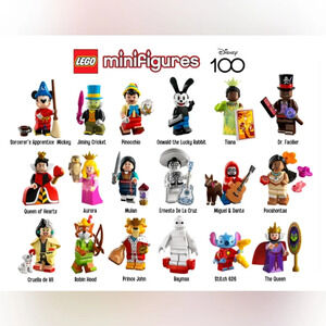 Lego Disney 71038 Minifigures Set of 18 Disney 100
